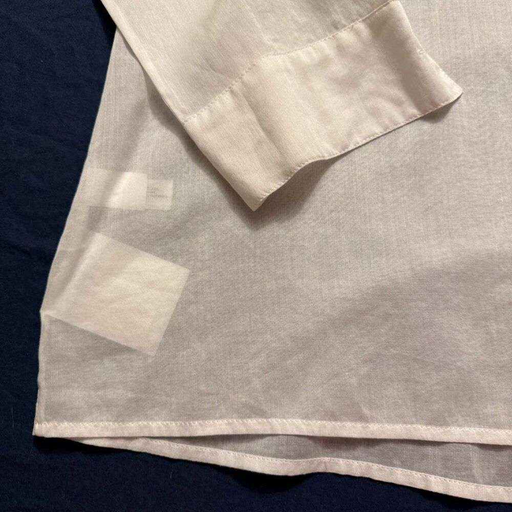 Gap Cotton Voile Pintuck Blouse | White Classic Button Front Shirt | XL - Picture 12 of 14